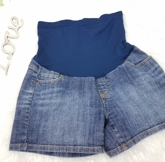 AMERICAN STAR MATERNITY JEAN SHORTS SIZE M - Picture 1 of 7